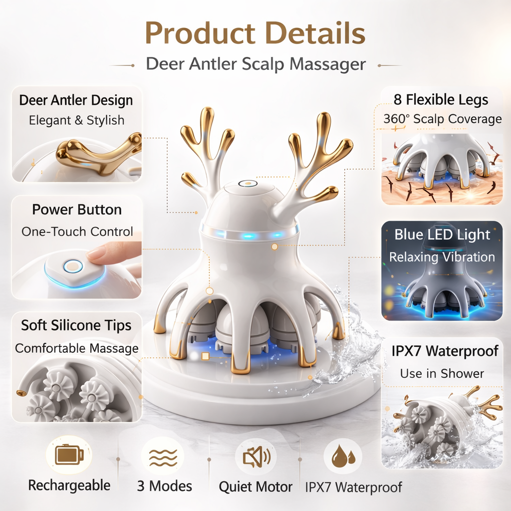 𝑫𝒆𝒆𝒓 𝑨𝒏𝒕𝒍𝒆𝒓 𝑬𝒍𝒆𝒄𝒕𝒓𝒊𝒄 𝑺𝒄𝒂𝒍𝒑 𝑴𝒂𝒔𝒔𝒂𝒈𝒆𝒓 – 3𝑫 𝑫𝒆𝒆𝒑 𝑯𝒆𝒂𝒅 𝑴𝒂𝒔𝒔𝒂𝒈𝒆, 𝑺𝒕𝒓𝒆𝒔𝒔 𝑹𝒆𝒍𝒊𝒆𝒇 & 𝑯𝒂𝒊𝒓 𝑹𝒆𝒍𝒂𝒙𝒂𝒕𝒊𝒐𝒏 𝑫𝒆𝒗𝒊𝒄𝒆   已改 美