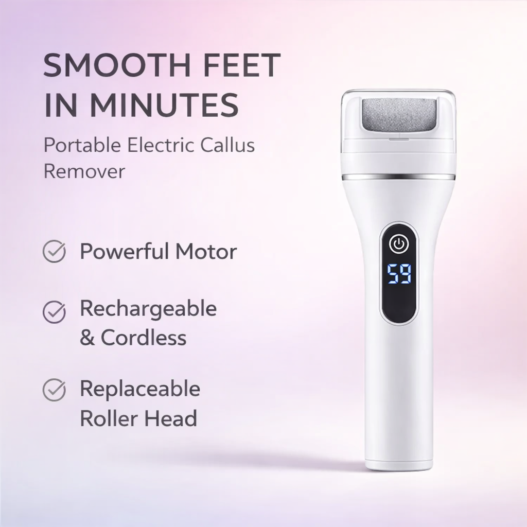 𝑷𝒐𝒓𝒕𝒂𝒃𝒍𝒆 𝑬𝒍𝒆𝒄𝒕𝒓𝒊𝒄 𝑭𝒐𝒐𝒕 𝑪𝒂𝒍𝒍𝒖𝒔 𝑹𝒆𝒎𝒐𝒗𝒆𝒓 – 𝑹𝒆𝒄𝒉𝒂𝒓𝒈𝒆𝒂𝒃𝒍𝒆 𝑷𝒆𝒅𝒊𝒄𝒖𝒓𝒆 𝑭𝒐𝒐𝒕 𝑭𝒊𝒍𝒆 𝒘𝒊𝒕𝒉 𝑳𝑬𝑫 𝑫𝒊𝒔𝒑𝒍𝒂𝒚 & 𝑹𝒆𝒑𝒍𝒂𝒄𝒆𝒂𝒃𝒍𝒆 𝑹𝒐𝒍𝒍𝒆𝒓 𝑯𝒆𝒂𝒅  已改 美