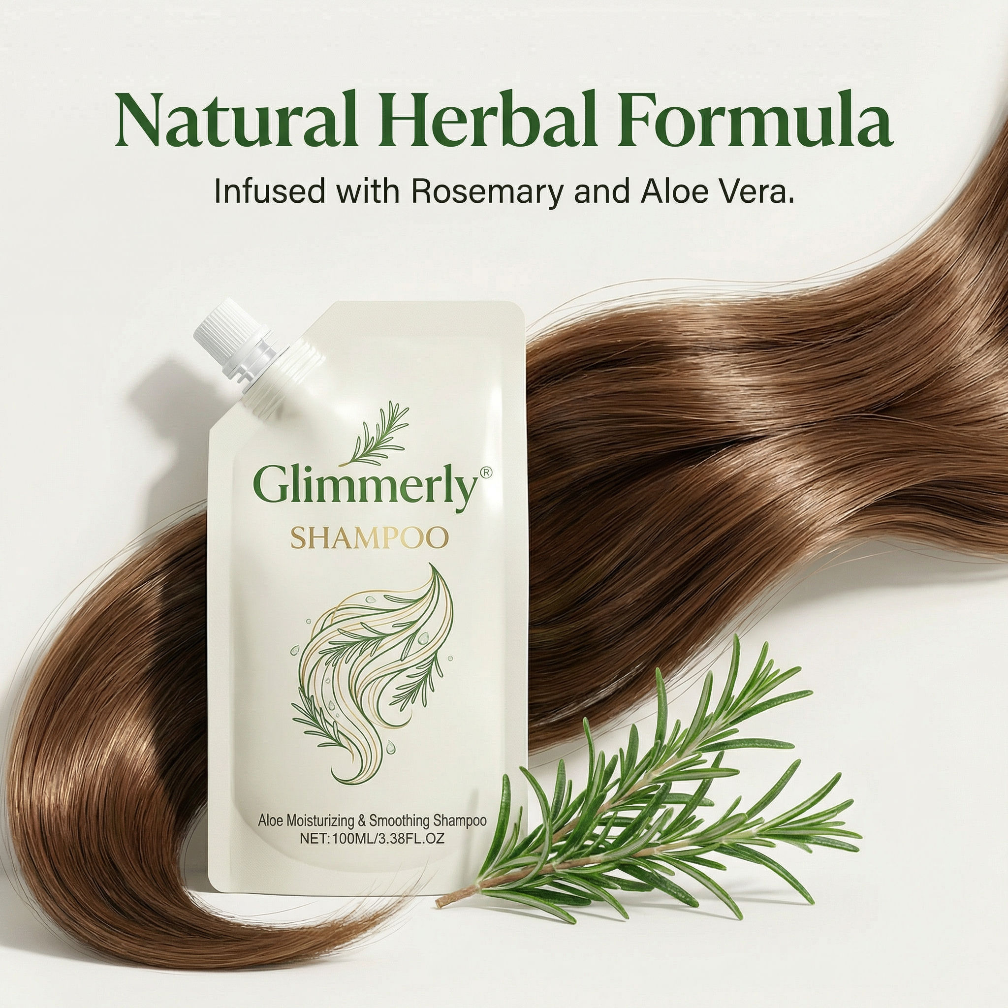 Glimmerly® Aloe Repair Shampoo — Hydrate, Strengthen & Restore Hair Naturally  已改 美