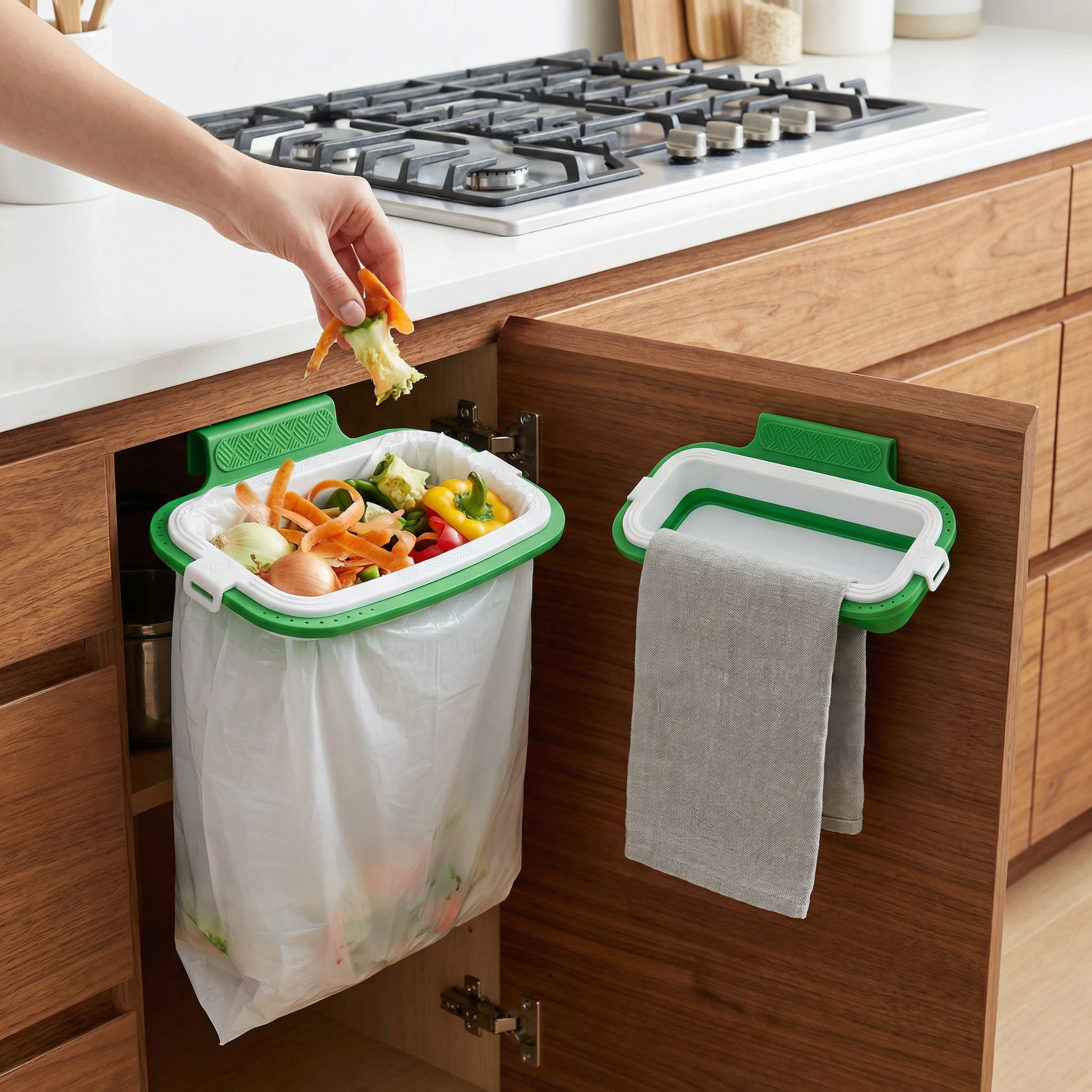 2-in-1 Towel & Garbage Bag Holder  已改 美